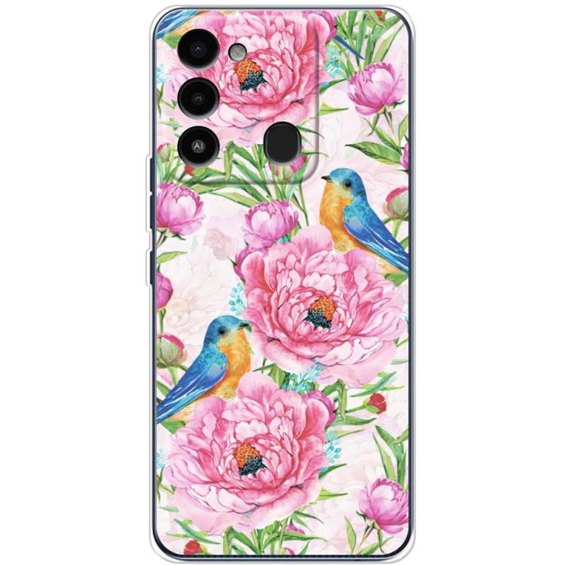 Чехол BoxFace Tecno Spark 8C Birds and Flowers