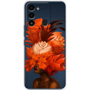 Чехол BoxFace Tecno Spark 8C Exquisite Orange Flowers