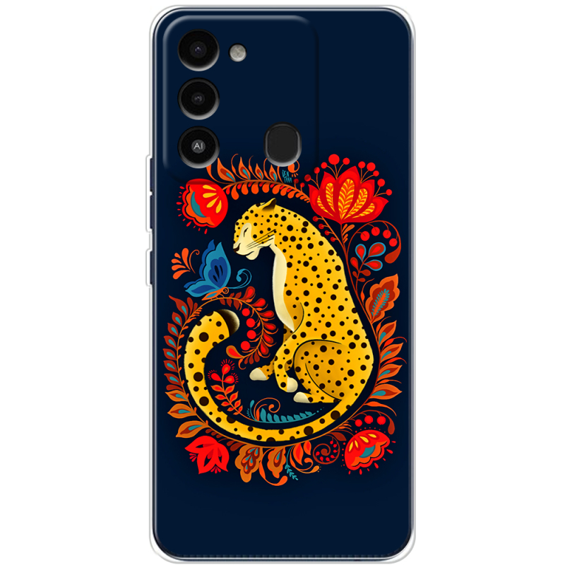Чехол BoxFace Tecno Spark 8C Petrykivka Leopard