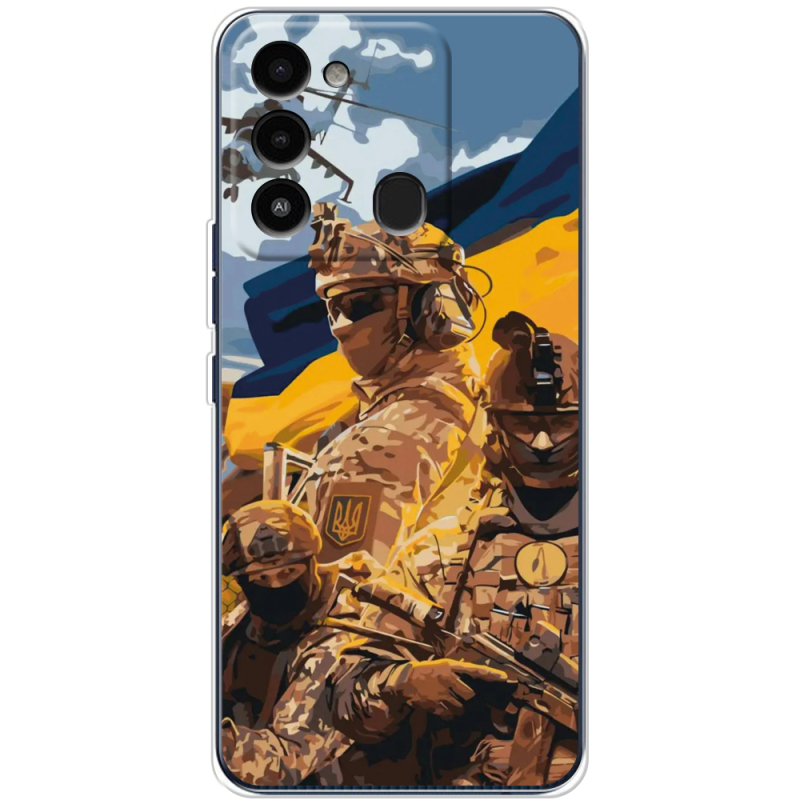 Чехол BoxFace Tecno Spark 8C Воїни ЗСУ