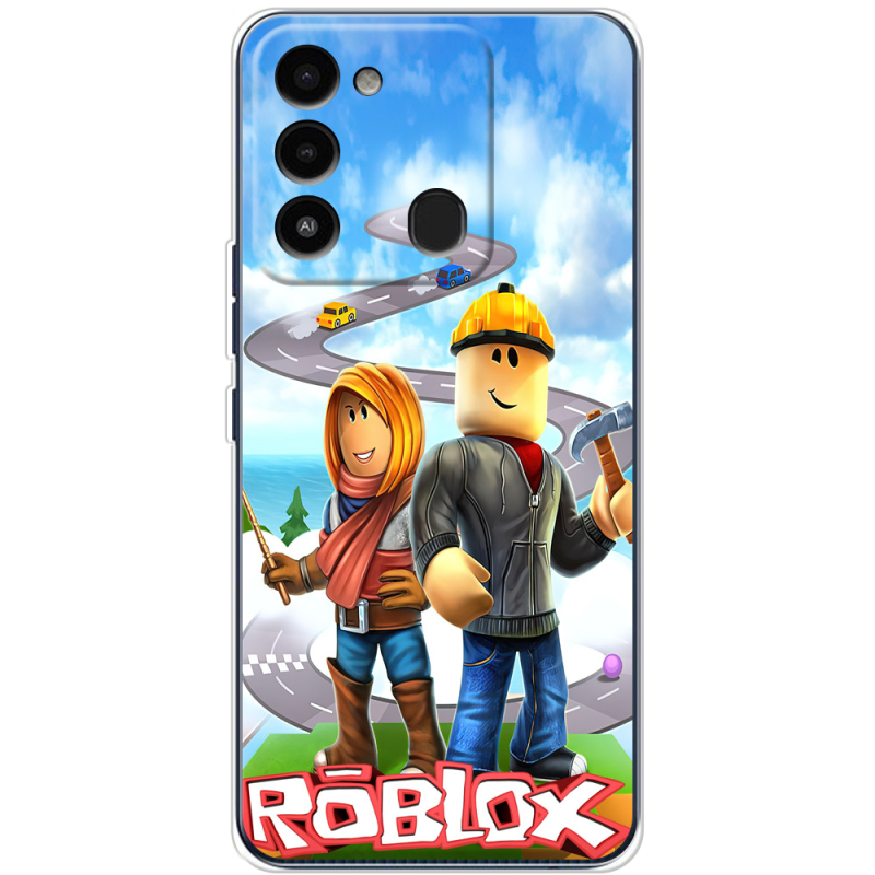 Чехол BoxFace Tecno Spark 8C Roblox Білдерман