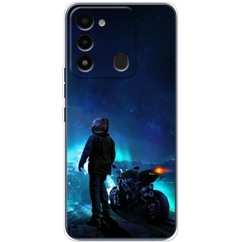 Чехол BoxFace Tecno Spark 8C Motorcyclist