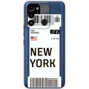Прозрачный чехол BoxFace Tecno Spark 8C Ticket New York
