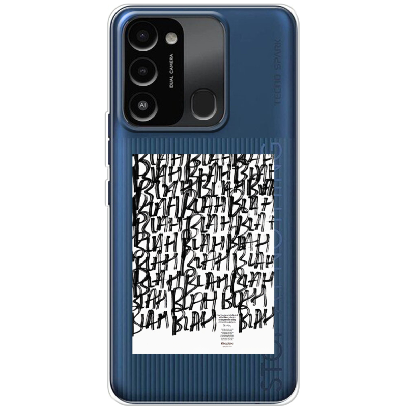 Прозрачный чехол BoxFace Tecno Spark 8C Blah Blah