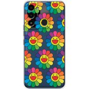 Прозрачный чехол BoxFace Tecno Spark 8C Hippie Flowers