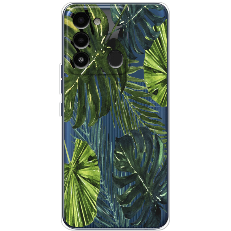 Прозрачный чехол BoxFace Tecno Spark 8C Palm Tree