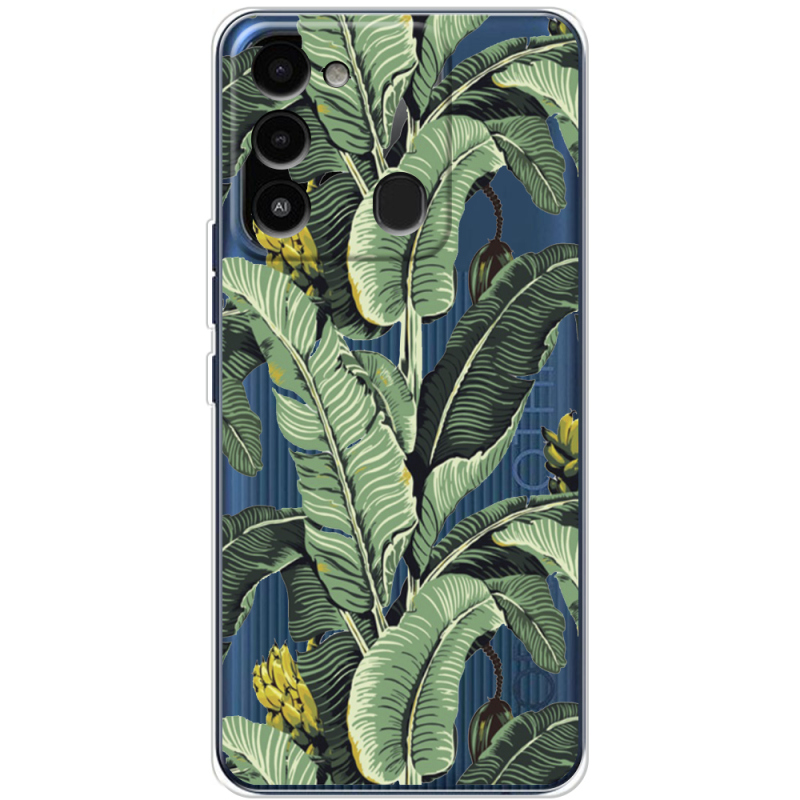 Прозрачный чехол BoxFace Tecno Spark 8C Banana Leaves