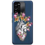 Чехол со стразами BoxFace Tecno Spark 8C Heart