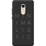 Черный чехол BoxFace Xiaomi Redmi Note 4x Minimalistic