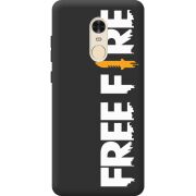 Черный чехол BoxFace Xiaomi Redmi Note 4x Free Fire White Logo