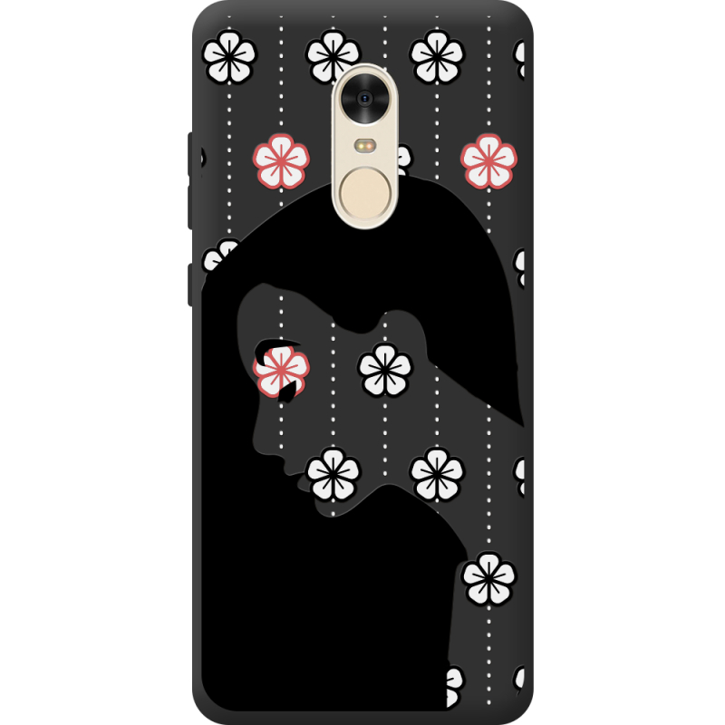 Черный чехол BoxFace Xiaomi Redmi Note 4 Flower Hair