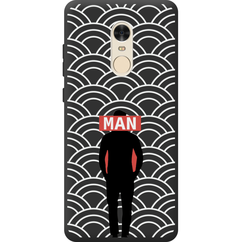 Черный чехол BoxFace Xiaomi Redmi Note 4 Man Pattern