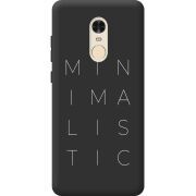 Черный чехол BoxFace Xiaomi Redmi Note 4 Minimalistic