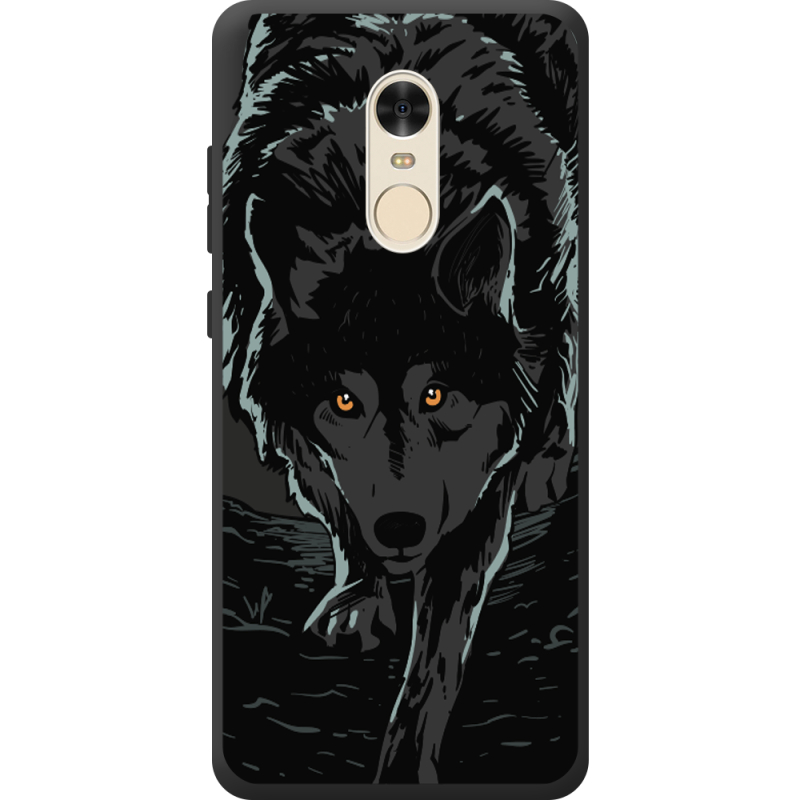 Черный чехол BoxFace Xiaomi Redmi Note 4 Wolf