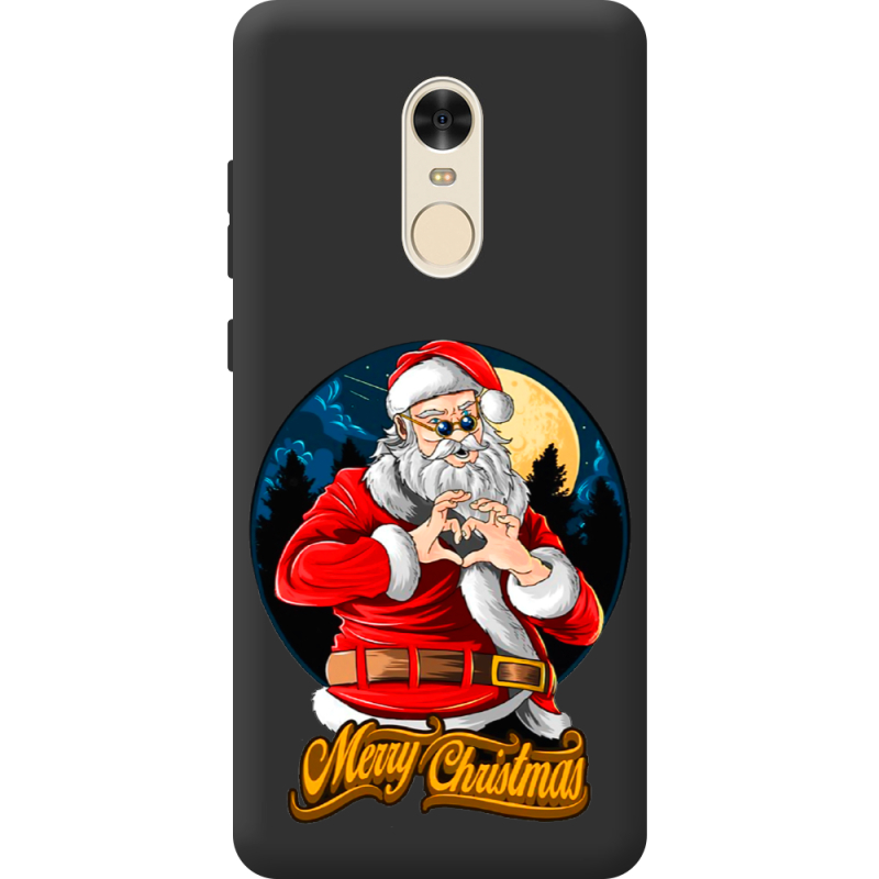 Черный чехол BoxFace Xiaomi Redmi Note 4 Cool Santa