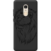 Черный чехол BoxFace Xiaomi Redmi Note 4 Lion