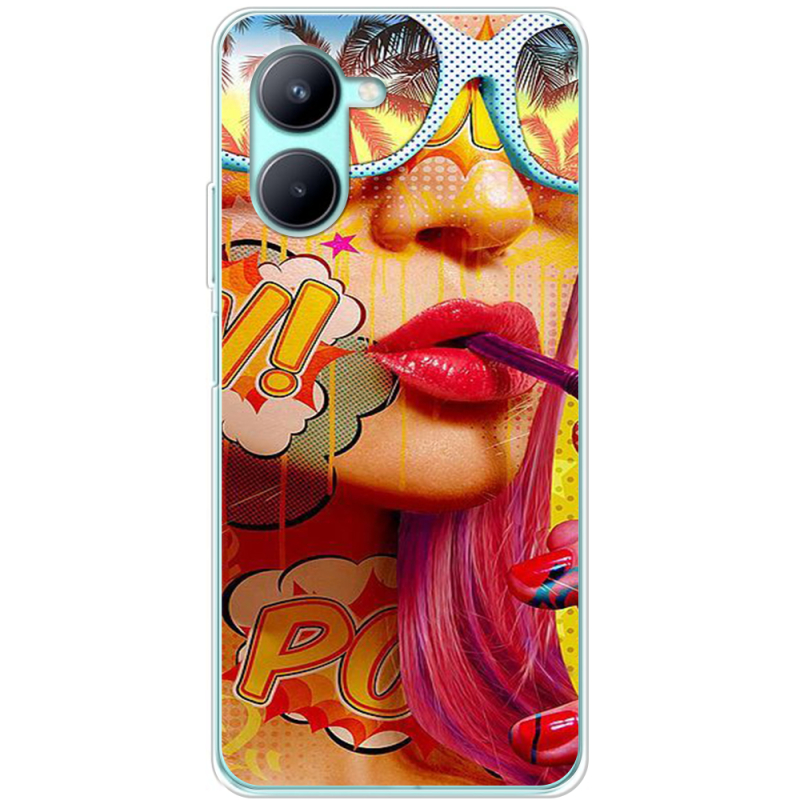 Чехол BoxFace Realme C33 Yellow Girl Pop Art