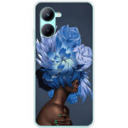 Чехол BoxFace Realme C33 Exquisite Blue Flowers