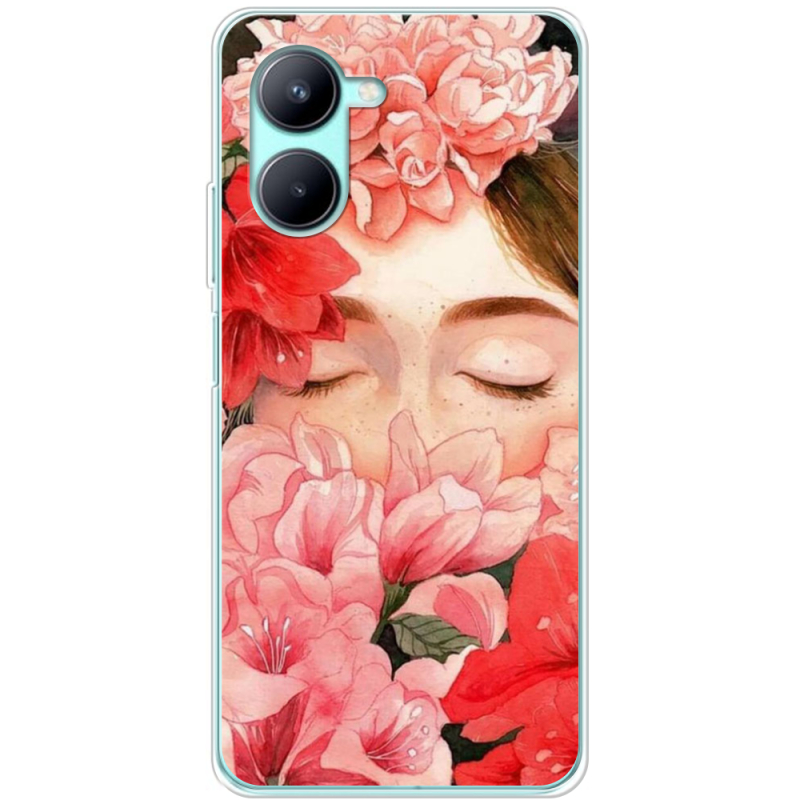 Чехол BoxFace Realme C33 Girl in Flowers