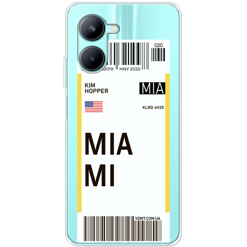 Прозрачный чехол BoxFace Realme C33 Ticket Miami