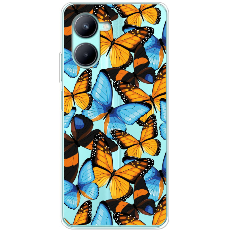 Прозрачный чехол BoxFace Realme C33 Butterfly Morpho