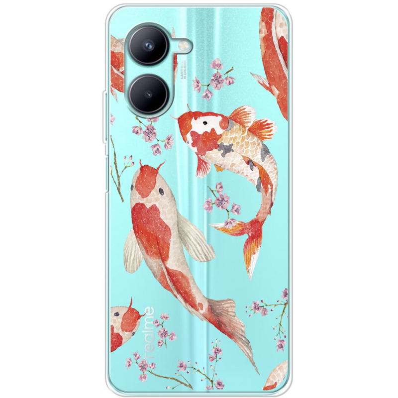 Прозрачный чехол BoxFace Realme C33 Japanese Koi Fish