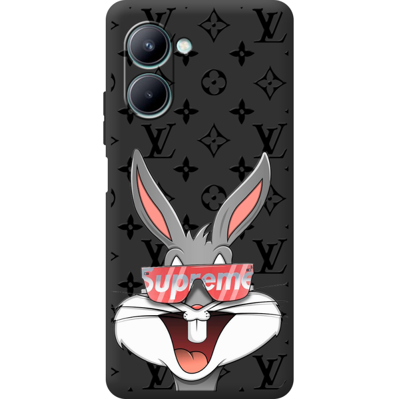 Черный чехол BoxFace Realme C33 looney bunny