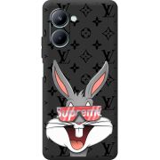 Черный чехол BoxFace Realme C33 looney bunny