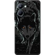 Черный чехол BoxFace Realme C33 Wolf