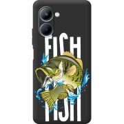 Черный чехол BoxFace Realme C33 Fish