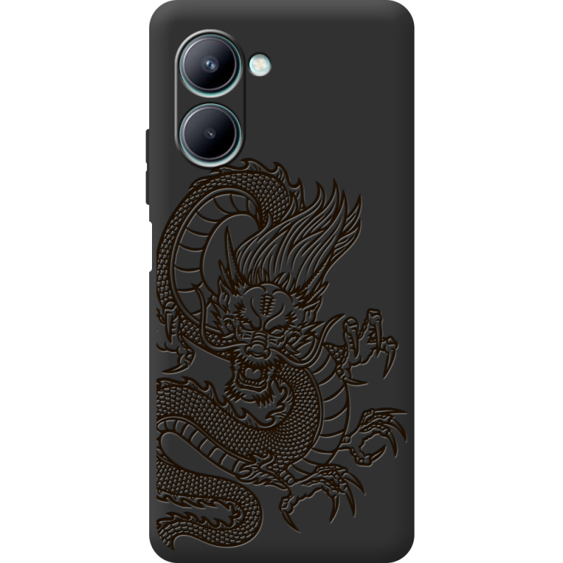 Черный чехол BoxFace Realme C33 Chinese Dragon