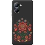 Черный чехол BoxFace Realme C33 Ukrainian Ornament