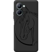 Черный чехол BoxFace Realme C33 Horse