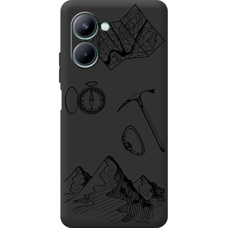 Черный чехол BoxFace Realme C33 Mountains