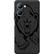 Черный чехол BoxFace Realme C33 Grizzly Bear