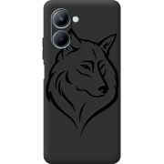 Черный чехол BoxFace Realme C33 Wolf