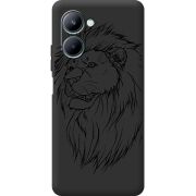 Черный чехол BoxFace Realme C33 Lion