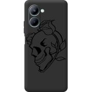 Черный чехол BoxFace Realme C33 Skull and Roses