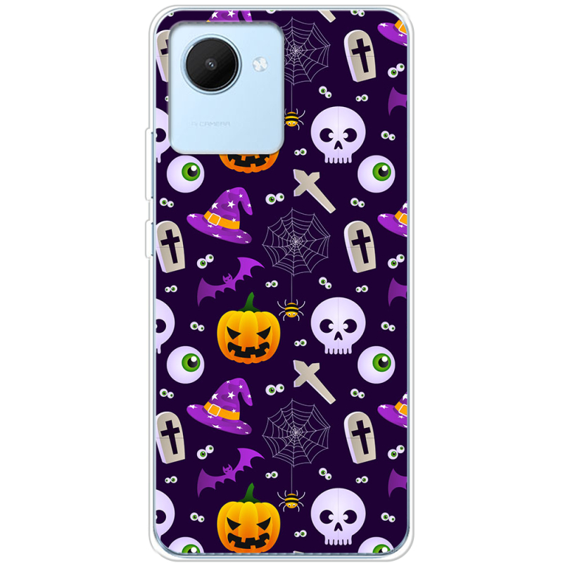 Чехол BoxFace Realme C30 Halloween Purple Mood