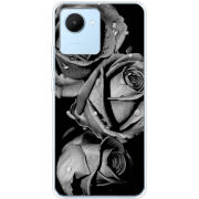 Чехол BoxFace Realme C30 Black and White Roses