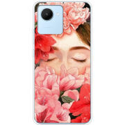 Чехол BoxFace Realme C30 Girl in Flowers