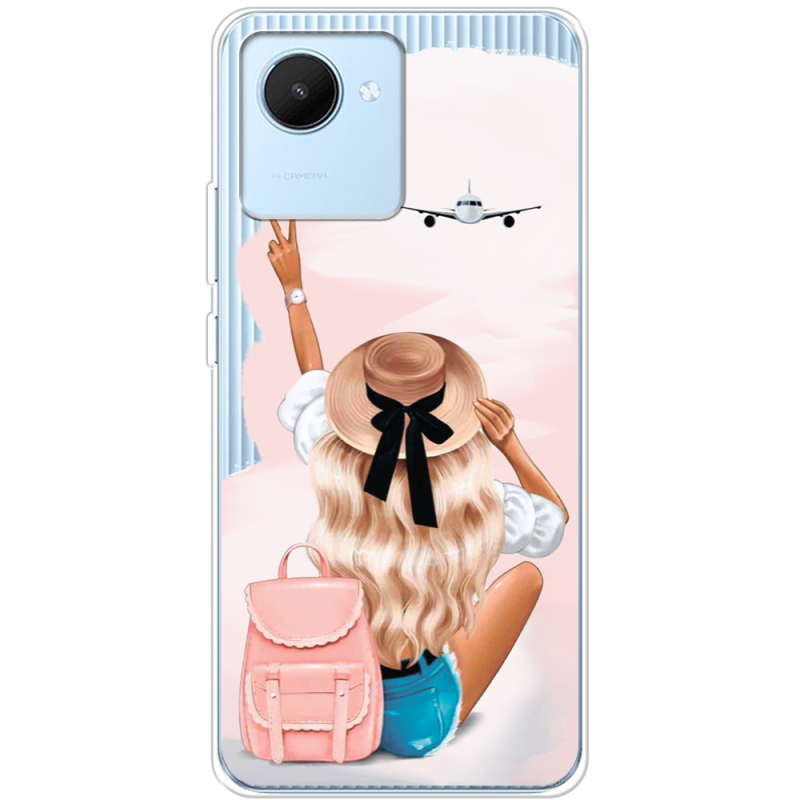 Прозрачный чехол BoxFace Realme C30 Travel Girl