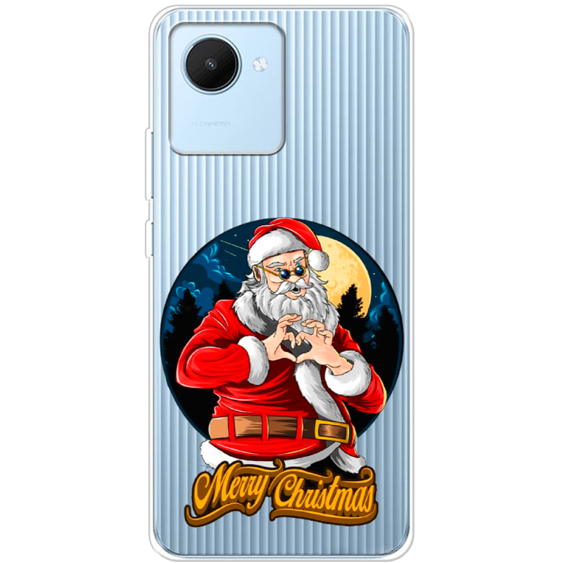 Прозрачный чехол BoxFace Realme C30 Cool Santa