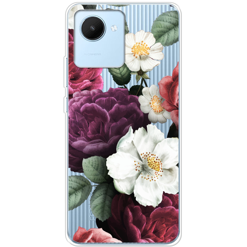 Прозрачный чехол BoxFace Realme C30 Floral Dark Dreams