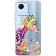 Прозрачный чехол BoxFace Realme C30 Colorful Giraffe