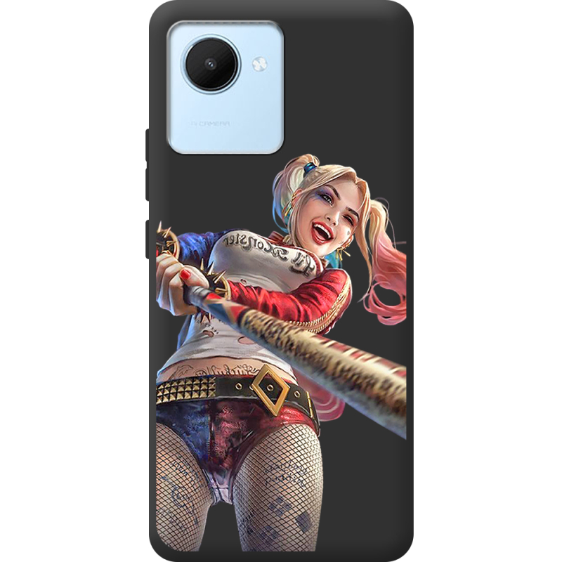 Черный чехол BoxFace Realme C30 Happy Harley Quinn