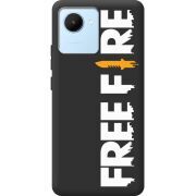 Черный чехол BoxFace Realme C30 Free Fire White Logo