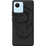 Черный чехол BoxFace Realme C30 Lion