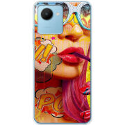 Чехол BoxFace Realme C30s Yellow Girl Pop Art