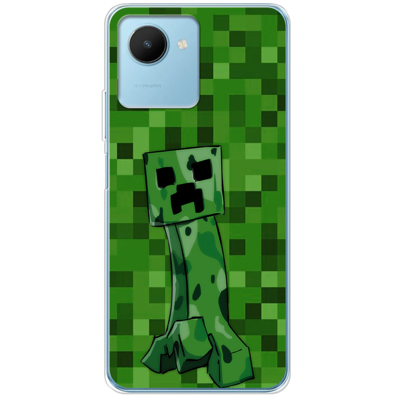 Чехол BoxFace Realme C30s Minecraft Creeper